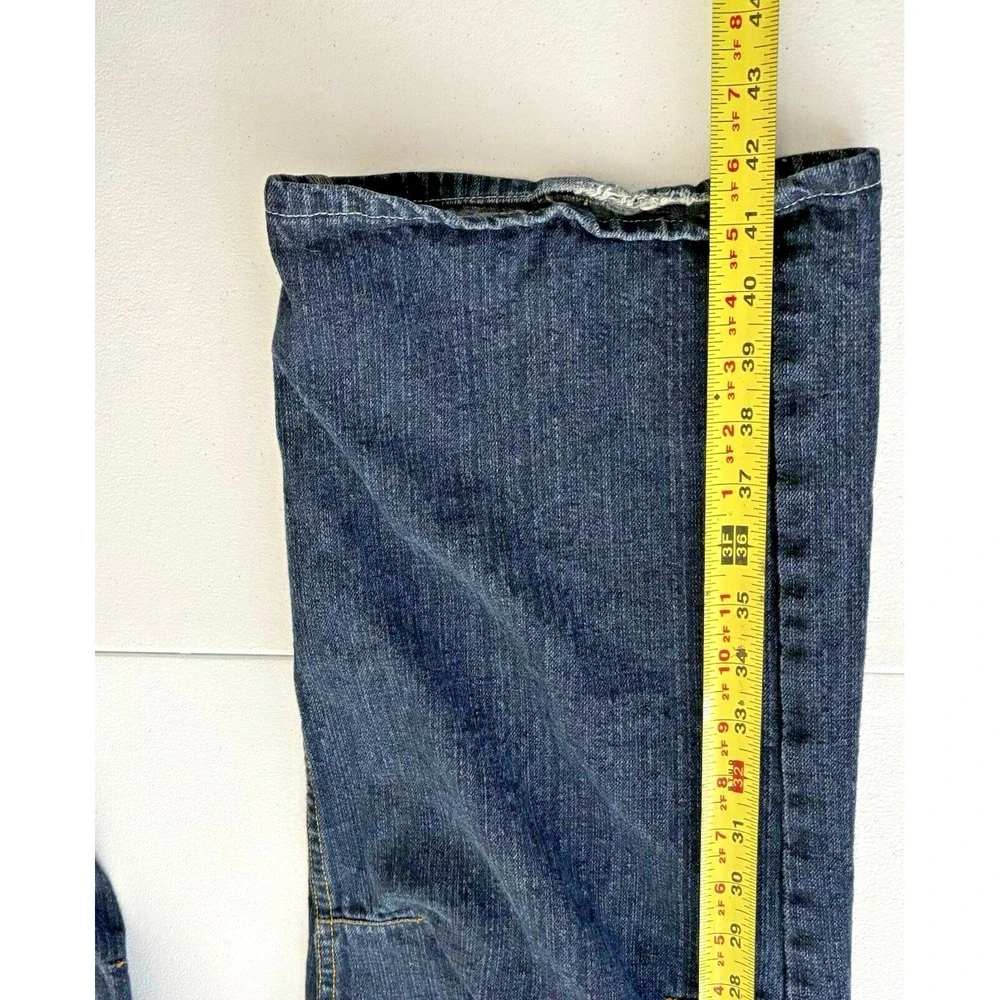 VTG‎ Exsto Y2K Wide Leg Baggy Jeans Size 36x30 High Rise Distressed Streetwear
